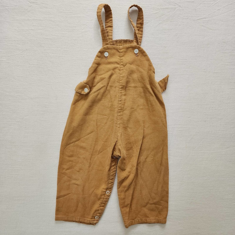 Vintage Caramel Overalls 18 months